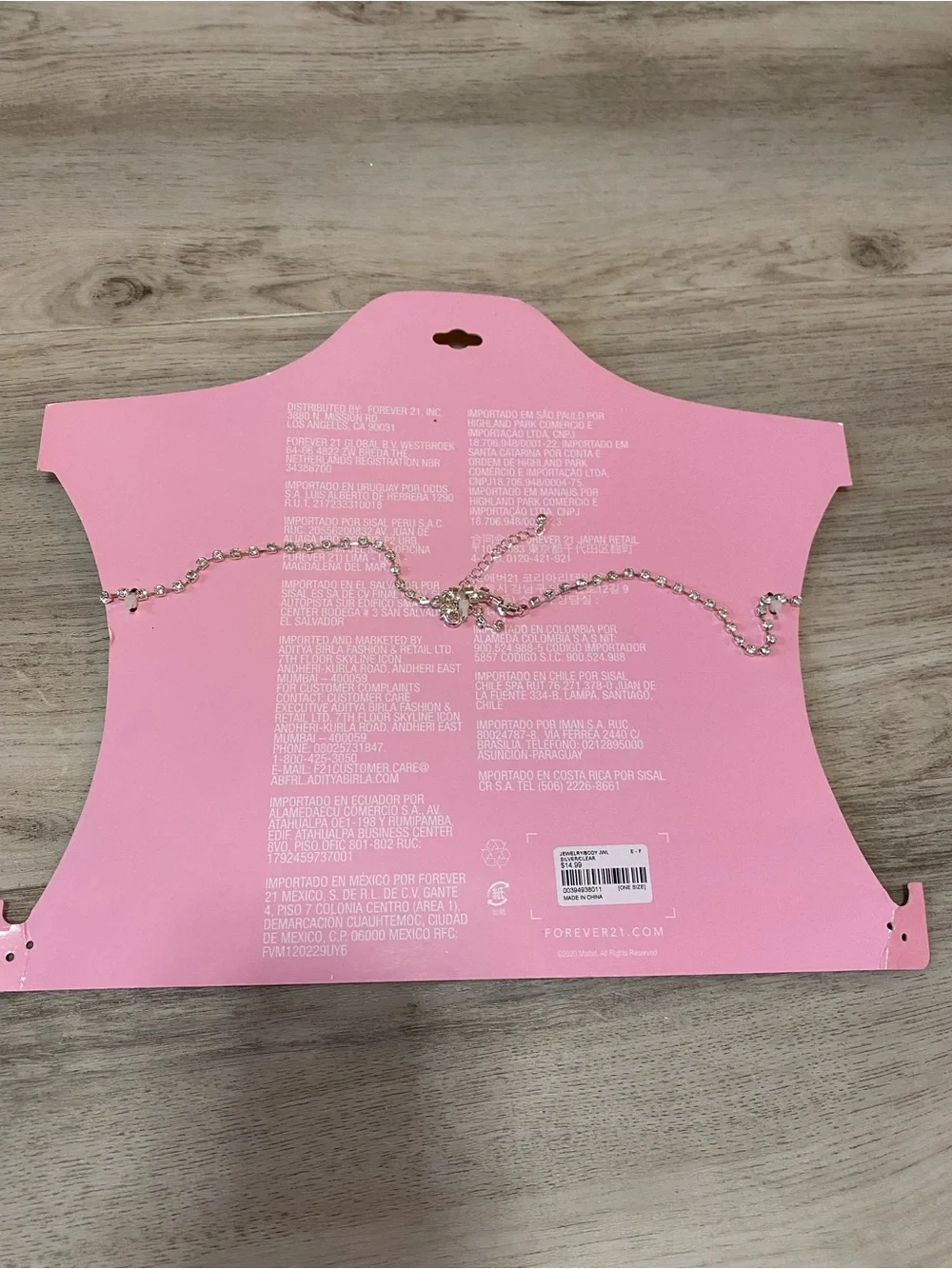 Crystal 'Barbie' Letter Chain Belt BARBIE forever 21 - NWT